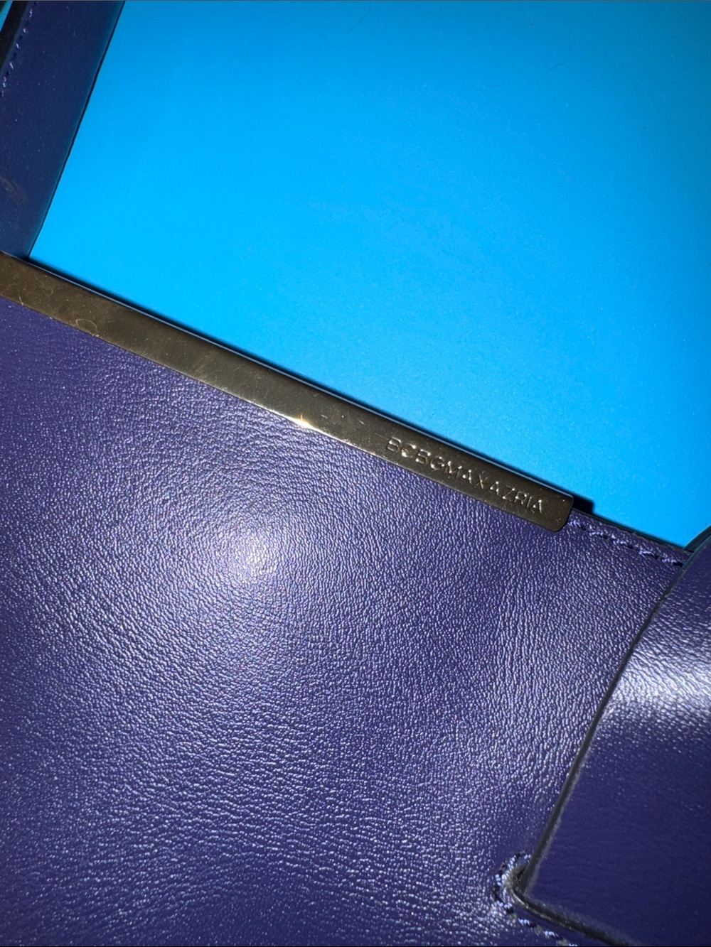 BCBGMaxAzria Dark Navy Leather Tote Bag Shoulder Bag - Picture 4 of 9